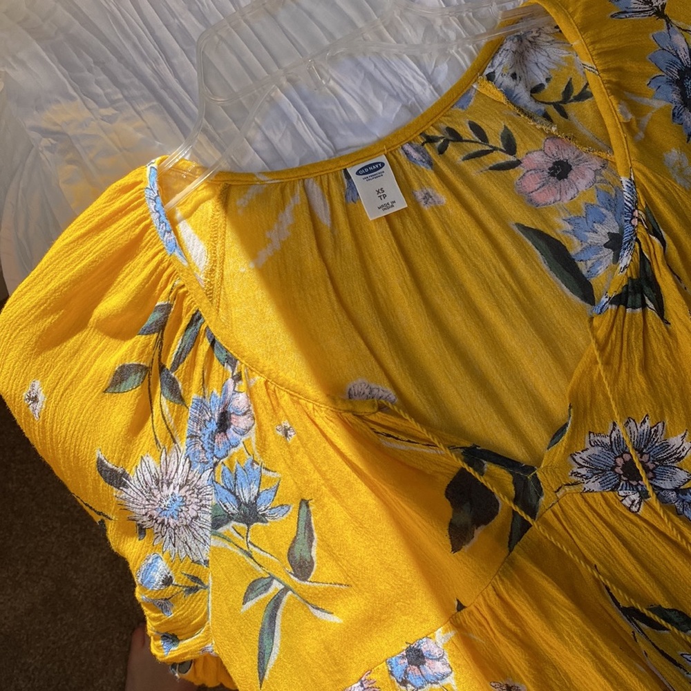 Yellow Floral Flow Shirt